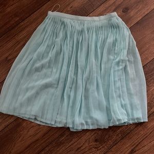 Knife Pleat Aqua skirt